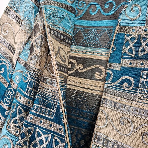DRESS BARN WOMAN Tapestry Blazer Jacket TEAL BLUE MULTI Plus size 3X Art to Wear - Picture 6 of 8